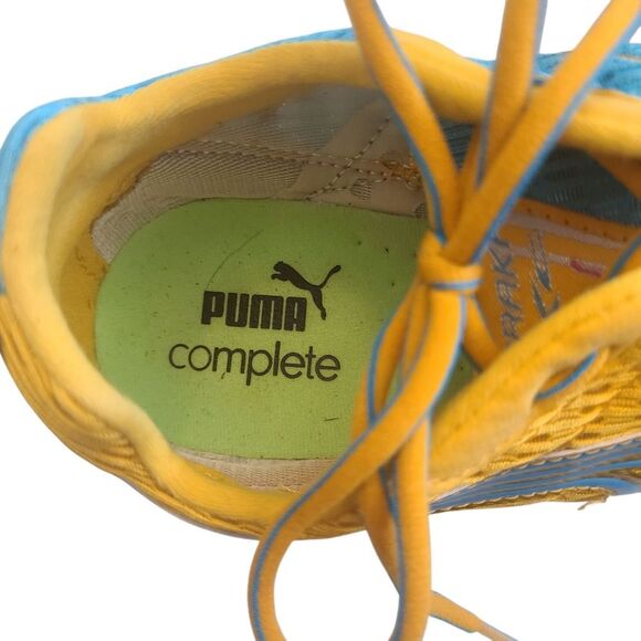 PUMA Sneakers Complete Model Yellow With Turquoise Laceup Women's Sz 9.5 - Picture 8 of 12